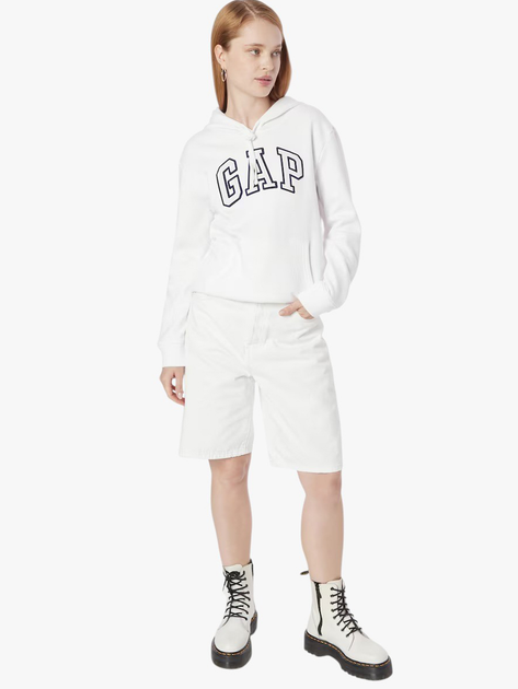 Bluza damska z kapturem kangurka GAP V-Gap Heritage Po Hd 463506-21 M Biała - obraz 3