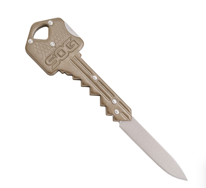 Розкладний ніж-брелок SOG Key Knife, Brass (KEY102-CP) - зображення 5