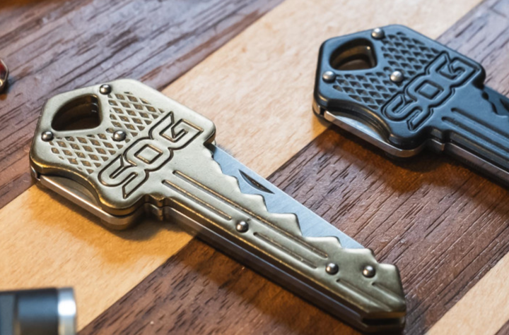 Розкладний ніж-брелок SOG Key Knife, Brass (KEY102-CP) - зображення 9