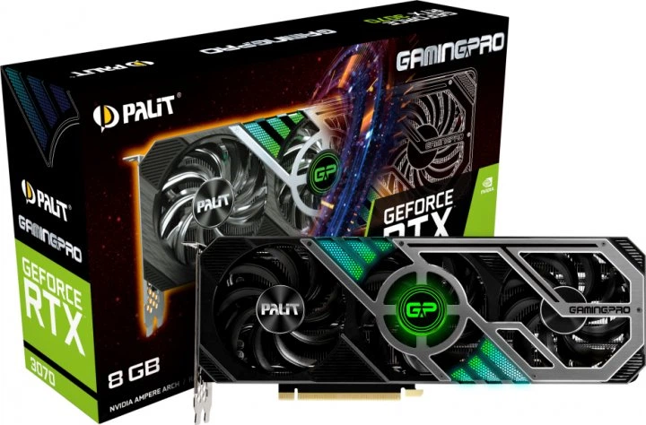 【ジャンク】GamingPro GeForce RTX 3070 Відеокарта Palit RTX 3070 8GB GamingPro (NE63070019P2-1041A) Б/У