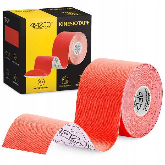 Стрічка кінезіологічна (кінезіо тейп) 4FIZJO 5 см x 5 м Red (P-5907739318800) - зображення 1