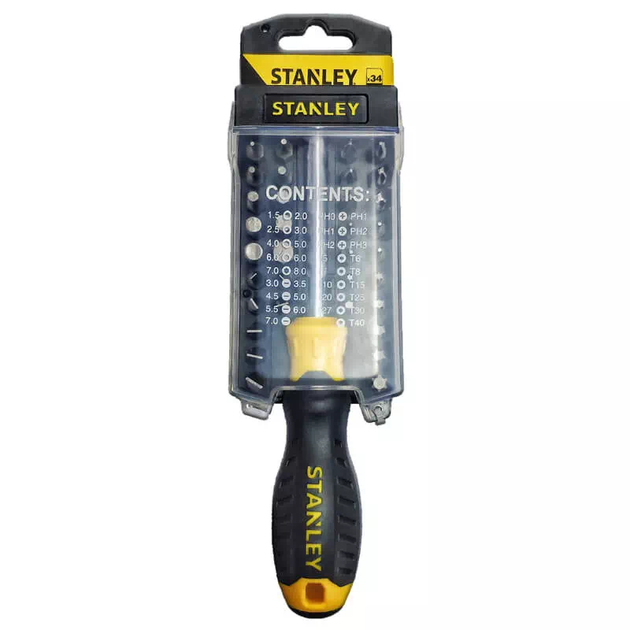 Отвертка - набор Multibit c насадками STANLEY STHT0-70885 : насадкы 34 шт - Фото 3 Отвертка - набор Multibit c насадками STANLEY STHT0-70885 : насадкы 34 шт - изображение 3