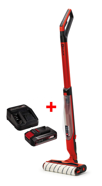 Мощная швабра аккумуляторная Einhell CLEANEXXO : с АКБ 18V 2,5Аh, ширина щетки 29 см, 450 об/мин (3437110) - Фото 1 Мощная швабра аккумуляторная Einhell CLEANEXXO : с АКБ 18V 2,5Аh, ширина щетки 29 см, 450 об/мин (3437110) - изображение 1