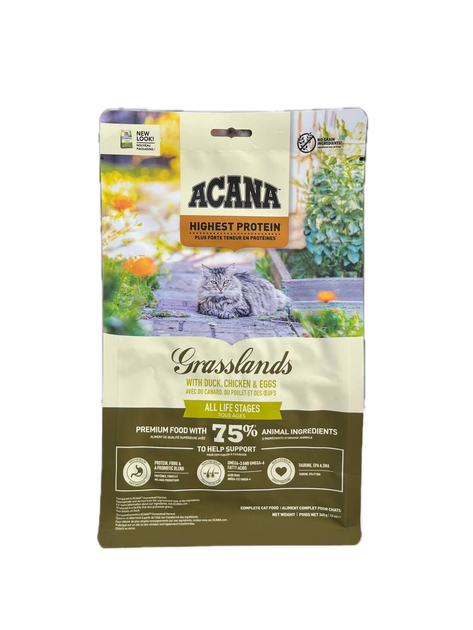 Сухой корм для котят, котов и кошек Acana Grasslands Cat с индейкой и уткой 1.8 кг - изображение 2