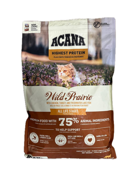 Сухой корм для котят, котов и кошек Acana Wild Prairie Cat с цыплёнком, индейкой и рыбой 4.5 кг - изображение 2