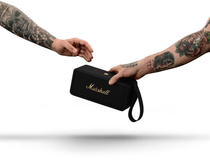 System audio Marshall Portable Speaker Middleton Black and Brass (1006034) - obraz 9
