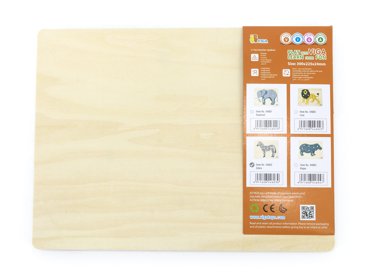 Puzzle PolarB Viga na podkładce z uchwytami Zebra 44603 (6971608446030) - obraz 4