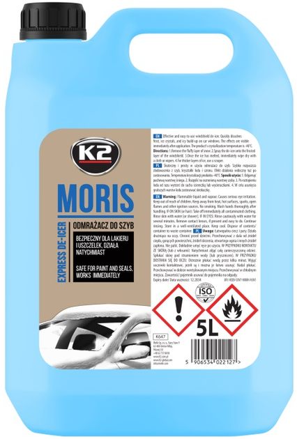 Розморожувач скла K2 MORIS EXPRESS DE-ICER 5 л (5906534022127) - зображення 1