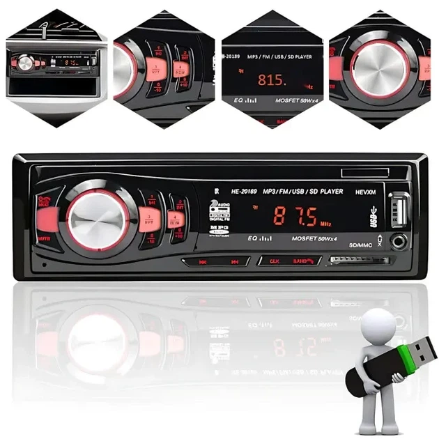 Автомагнітола JSD 308-BT для автомобіля з підсвічуванням FM/MP3/USB/SD 2703 - Фото 2 Автомагнітола JSD 308-BT для автомобіля з підсвічуванням FM/MP3/USB/SD 2703 - зображення 2