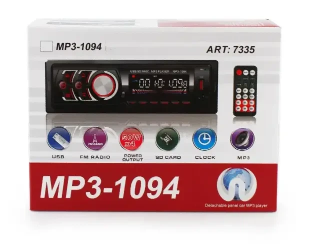 Автомагнитола 1DIN MP3-1094 BT с Bluetooth и съемной панелью 7335 - изображение 8