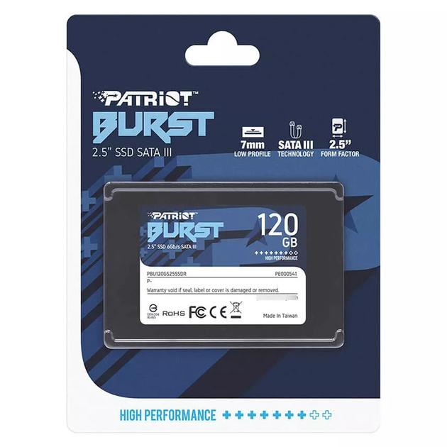 Накопичувач SSD Patriot Burst Elite 120GB 2.5" 7mm SATAIII TLC 3D (PBE120GS25SSDR) - зображення 2