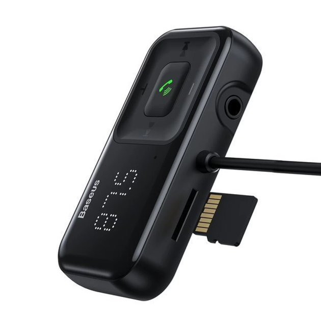 АЗП з FM-модулятором Baseus T Shaped S-16 Car Bluetooth MP3 Player Black - изображение 4