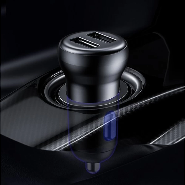 АЗП з FM-модулятором Baseus T Shaped S-16 Car Bluetooth MP3 Player Black - изображение 6