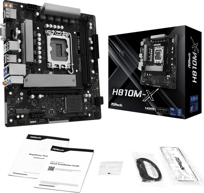 Материнська плата ASRock H810M-X (LGA1851, H810, PCI-Ex16) (90-MXBS4-A0UAYZ) - зображення 6