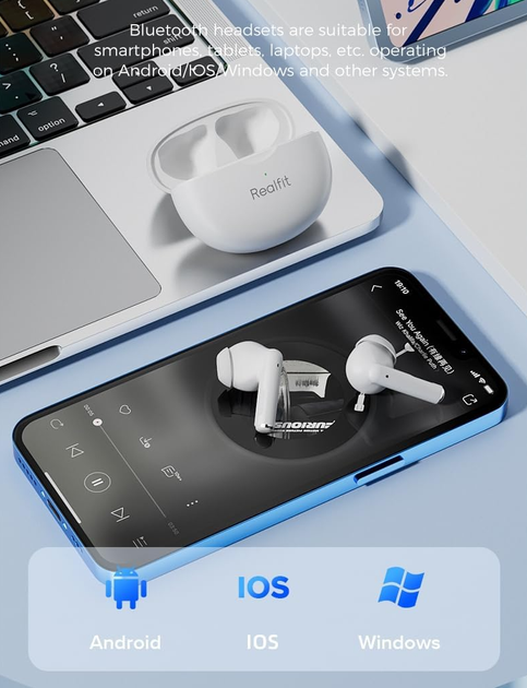 Шумоподавляющие TWS беспроводные наушники Realfit F2 PRO Bluetooth Black - изображение 8