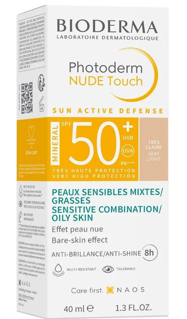 Сонцезахисний флюїд Bioderma Photoderm Nude Very Light SPF50+ 40 мл (3701129803455) - зображення 2