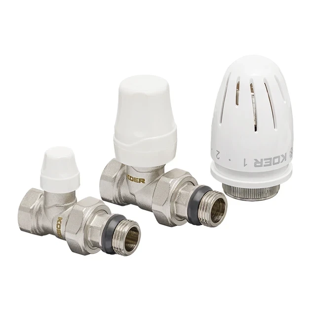 Комплект для прямого підключення радіатора з термоголовкою 1/2"x1/2" KOER SET-12 - KR3177 - зображення 2