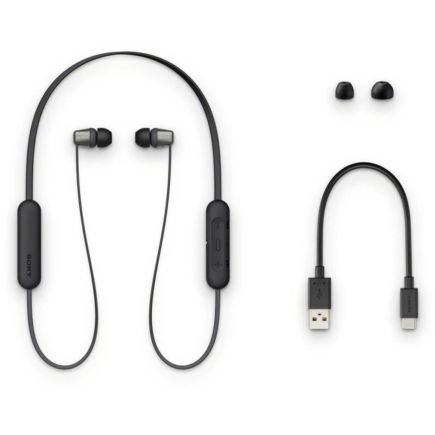 Бездротові навушники Sony WI-C310 / Bluetooth 5.0 / До 15 годин роботи від акумулятора / Чорні - зображення 4