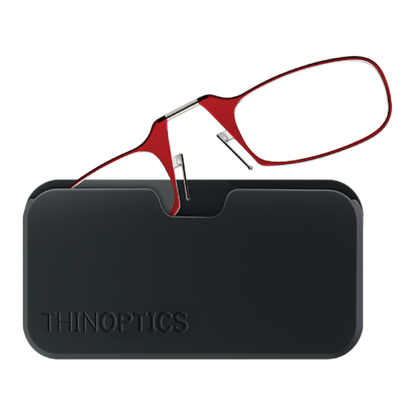 Очки Thinoptics +1.00, красные + Чехол универсальный черный (1.0REDBUP) - Фото 2 Очки Thinoptics +1.00, красные + Чехол универсальный черный (1.0REDBUP) - зображення 2