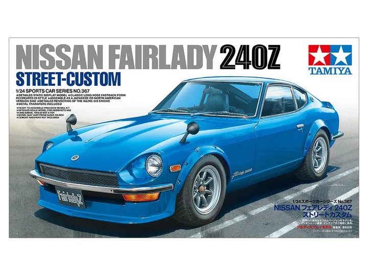 FUSEN-USAGI ミニカー ネイビー/ホワイト Збірна модель 1/24 Автомобіль Nissan Fairlady 240Z Street-Custom