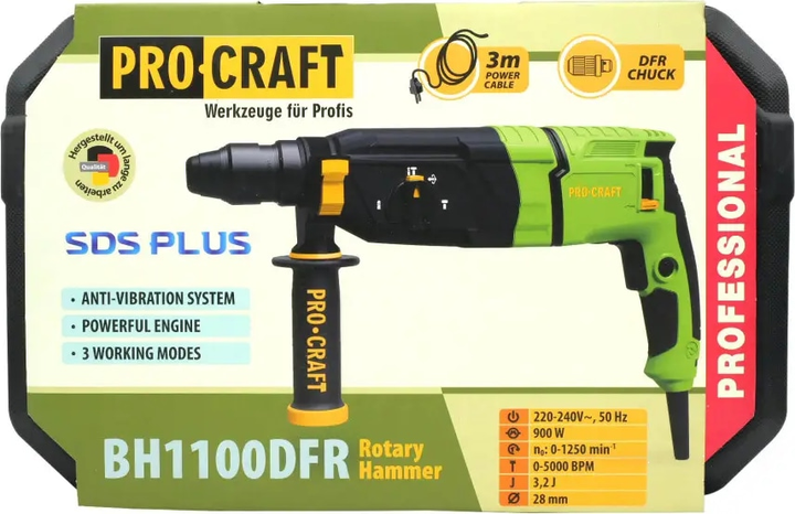 Перфоратор ProCraft BH1100DFR (011007Procraft) - изображение 5