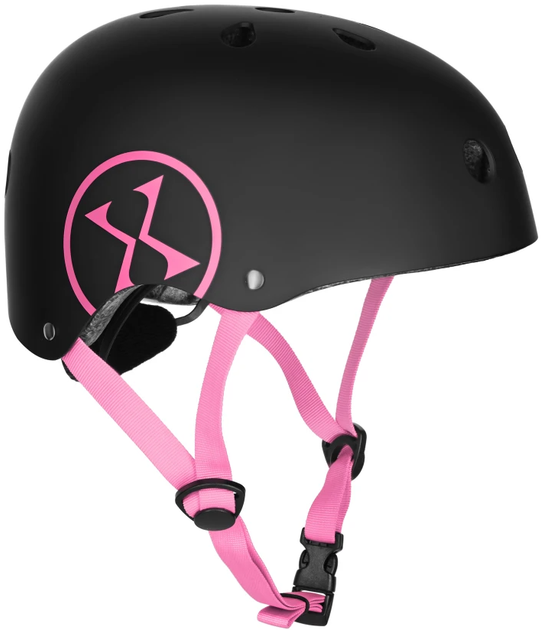 Kask Nils EXTREME MTW001-1 XS 48-52 cm Czarno-różowy (16-70-335) (5907695584684) - obraz 1