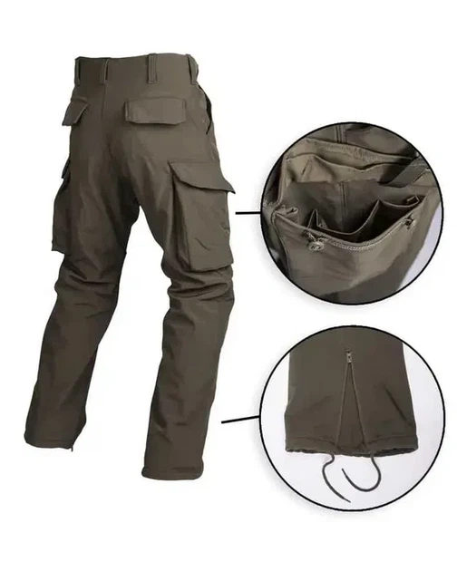 Штани Mil-Tec Softshell Explorer зимові водонепроникні Olive XL 11360001 - изображение 2