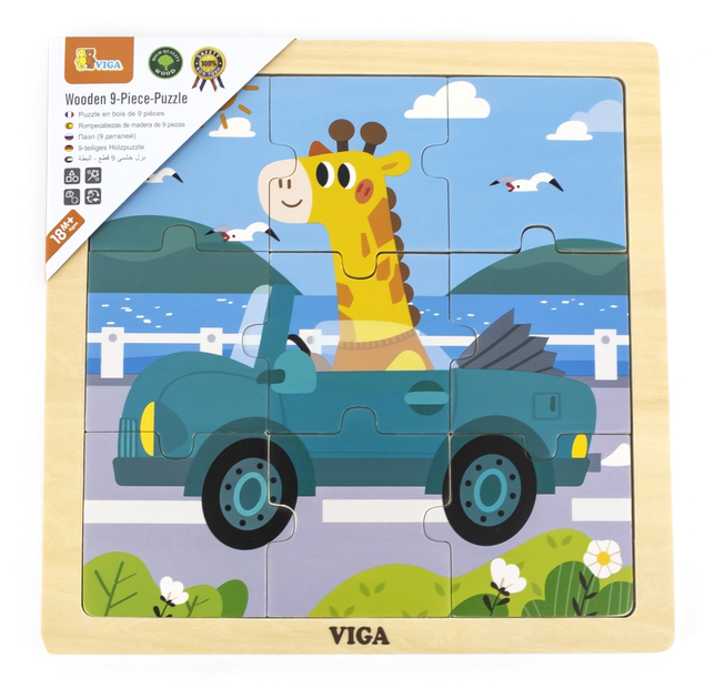 Puzzle PolarB Viga na podkładce 9 el. Auto 44629 (6971608446290) - obraz 3
