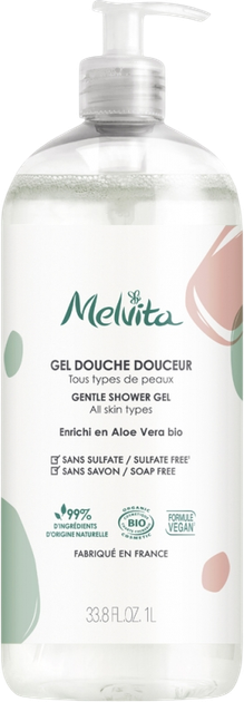 Гель для душу Melvita Organic Gentle 1 л (3284410049164) - зображення 1