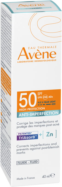 Сонцезахисний флюїд для обличчя Avene Anti-Stain SPF 50 40 мл (3282770397451) - зображення 2