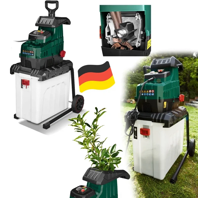 Измельчитель веток фрезерный PARKSIDE PWH 2800 B2 (до 42 мм, 2800 Вт, 60 л, Германия) - изображение 2