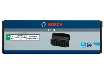 Набір ударних торцевих головок Bosch PRO Impact Deep, 1/2", 9 шт (2608003039) - Фото 2 Набір ударних торцевих головок Bosch PRO Impact Deep, 1/2", 9 шт (2608003039) - зображення 2