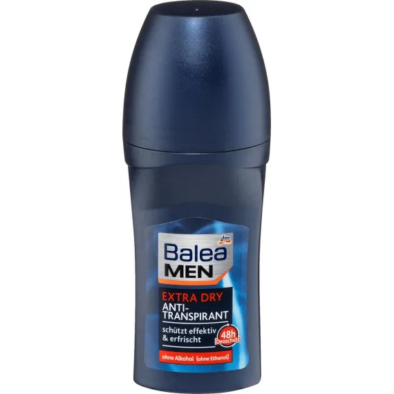 Кульковий антиперспірант "Екстра" Balea Men Extra Dry AntiTranspirant 50 ml - Фото 1 Кульковий антиперспірант "Екстра" Balea Men Extra Dry AntiTranspirant 50 ml - изображение 1