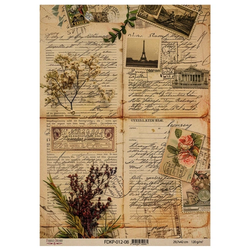 Аркуш крафт паперу з малюнком Фабрика Декору Naturalist Notes 01, 42x29,7 см, артикул FDKP-012-8 - Фото 1 Аркуш крафт паперу з малюнком Фабрика Декору Naturalist Notes 01, 42x29,7 см, артикул FDKP-012-8 - зображення 1