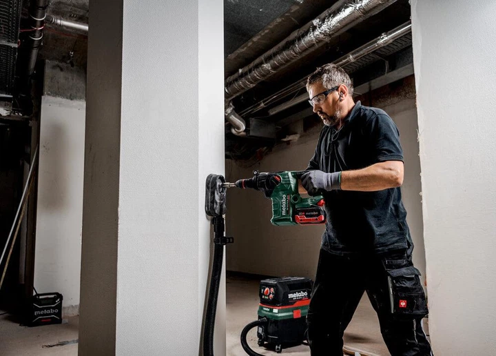 Аккумуляторный перфоратор Metabo KH 18 LTX BL 35 Q с 2 акб LiHD 18V 8.0Ah и з/у ASC 145 AIR Cooled в MetaBox 185 XL (600813810) - изображение 3