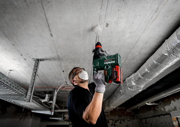 Аккумуляторный перфоратор Metabo KH 18 LTX BL 35 Q с 2 акб LiHD 18V 8.0Ah и з/у ASC 145 AIR Cooled в MetaBox 185 XL (600813810) - изображение 5