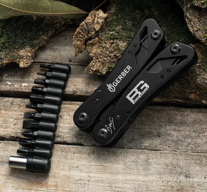 Мультитул 10 в 1 Gerber Bear Grylls Мультитул, набор бит + чехол - изображение 4