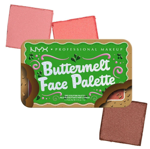 Палетка для контурування обличчя NYX Professional Makeup Buttermelt Dark 12 г (800897262280) - зображення 3