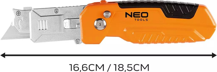 Nóż NEO Tools ze składanym ostrzem trapezowym 63-708 (5907558477153) - obraz 10