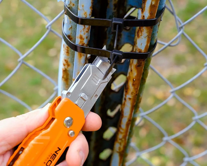 Nóż NEO Tools ze składanym ostrzem trapezowym 63-708 (5907558477153) - obraz 12