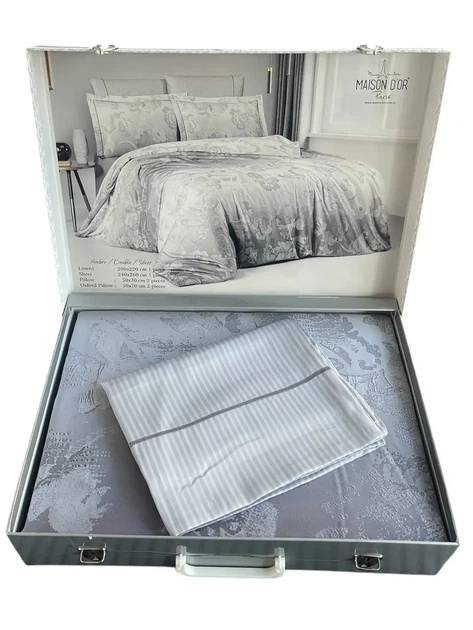 Двоспальний Євро комплект - Maison d'or Ambre Silver Тенсел. - зображення 2