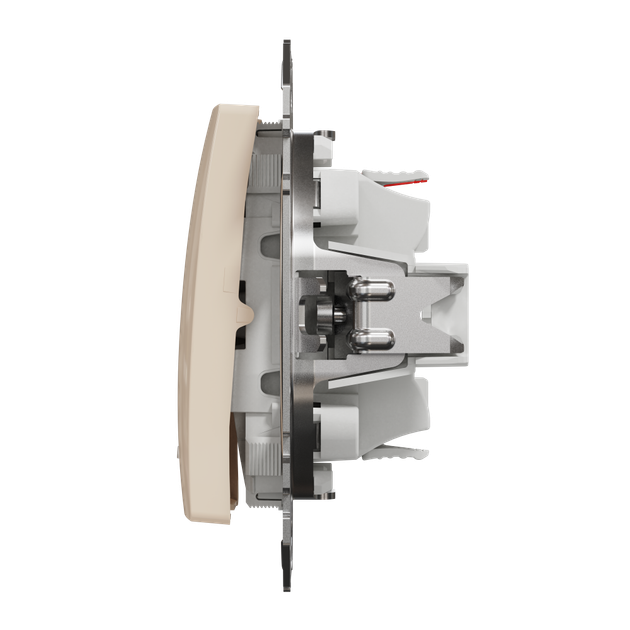 Перемикач одноклавішний з підсвіткою бежевий Sedna Design & Element Schneider Electric SDD112106L - зображення 4
