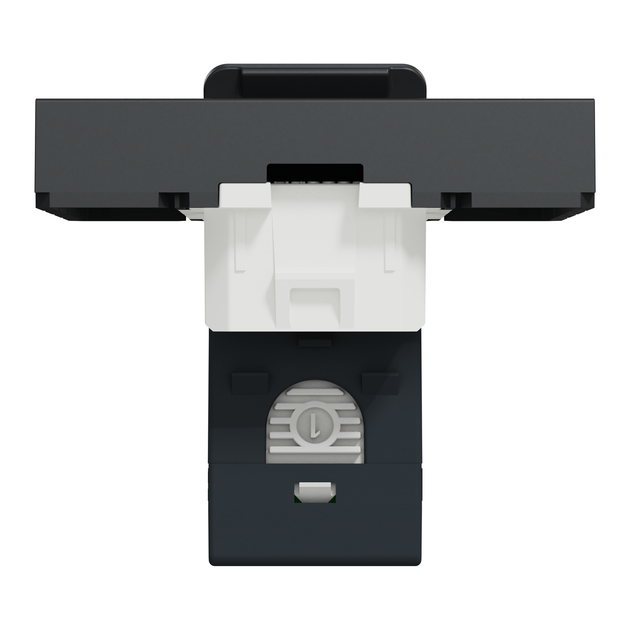 Розетка компьютерная RJ45 кат.5 UTP (2 модуля) Unica New Schneider Electric антрацит NU341154 - изображение 2