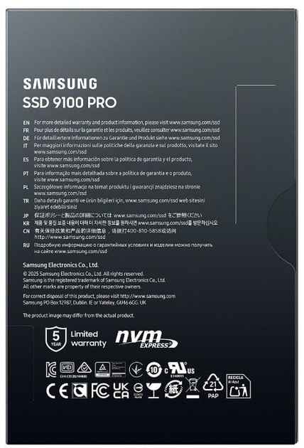 Dysk SSD Samsung 9100 Pro 1TB M.2 PCIe 5.0 x4 V-NAND TLC (MZ-VAP1T0BW) - obraz 8