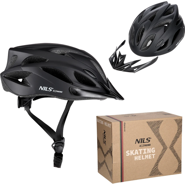 Kask Nils Extreme MTW291 S 50-59 cm Czarny (16-70-150) (5907695554496) - obraz 2