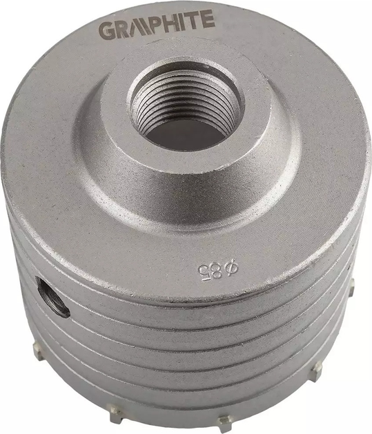 Коронка твердосплавна Graphite 85 мм з адаптером HEX та направляючим сверлом 55H326 (5902062508232) - зображення 4