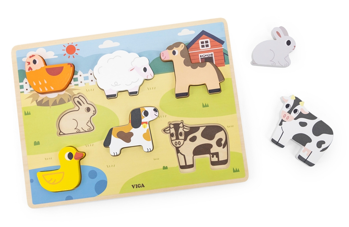 Puzzle PolarB Viga na podkładce 7 el. Farma 44702 (6971608447020) - obraz 3