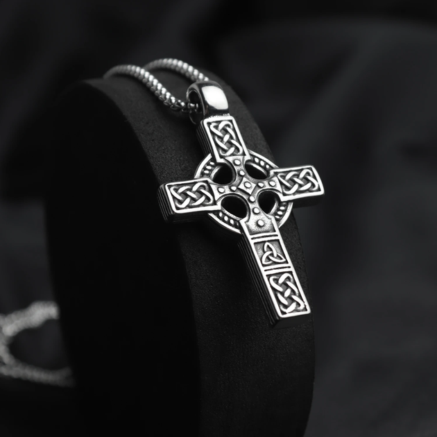 Жетон на шею крестик Celtic Cross Royal Bracelets нержавеющая сталь One Size 60см (opt-M-T-5233) - изображение 2