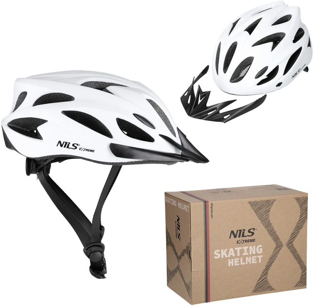Шолом Nils Extreme MTW291 L 55-61 см Білий (16-70-155) (5907695554540) - зображення 2