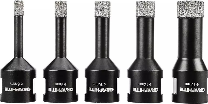 Zestaw otwornic diamentowe Graphite 5 szt. 55H319 (5902062046048) - obraz 5